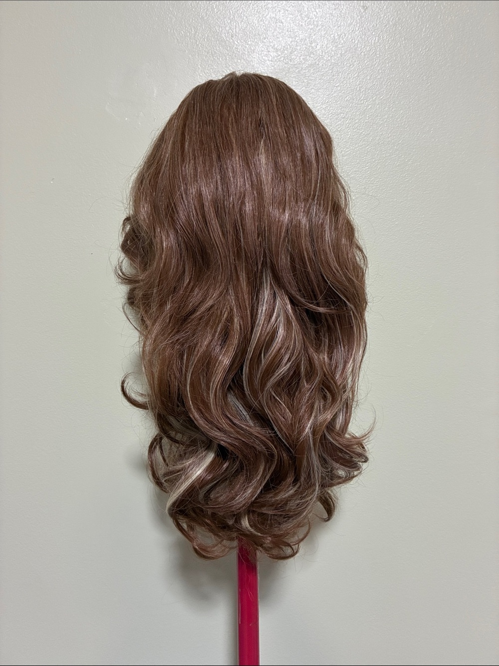 Strawberry blonde synthetic wig 24”